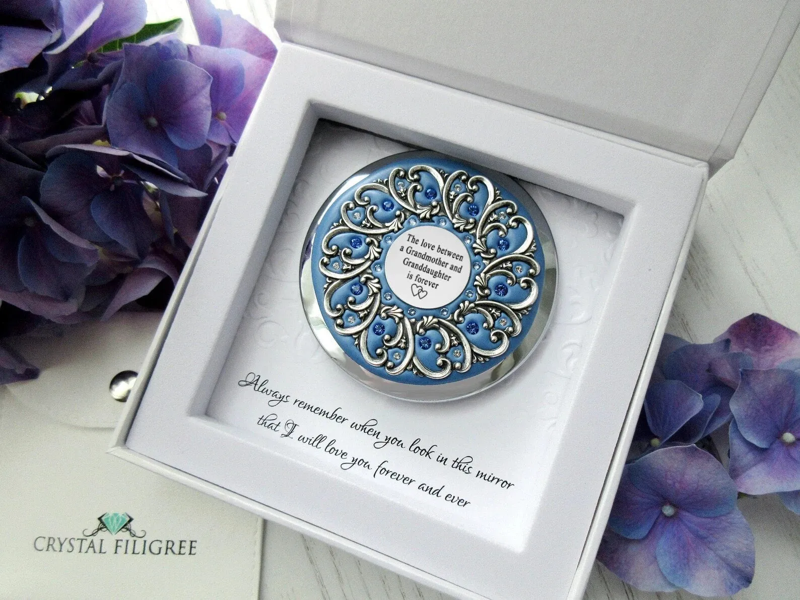 Grandmother and Granddaughter Compact Mirror