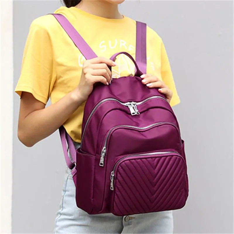 Great Simple Design Single Flat Top Handle All-Around Zip Fastening Backpack