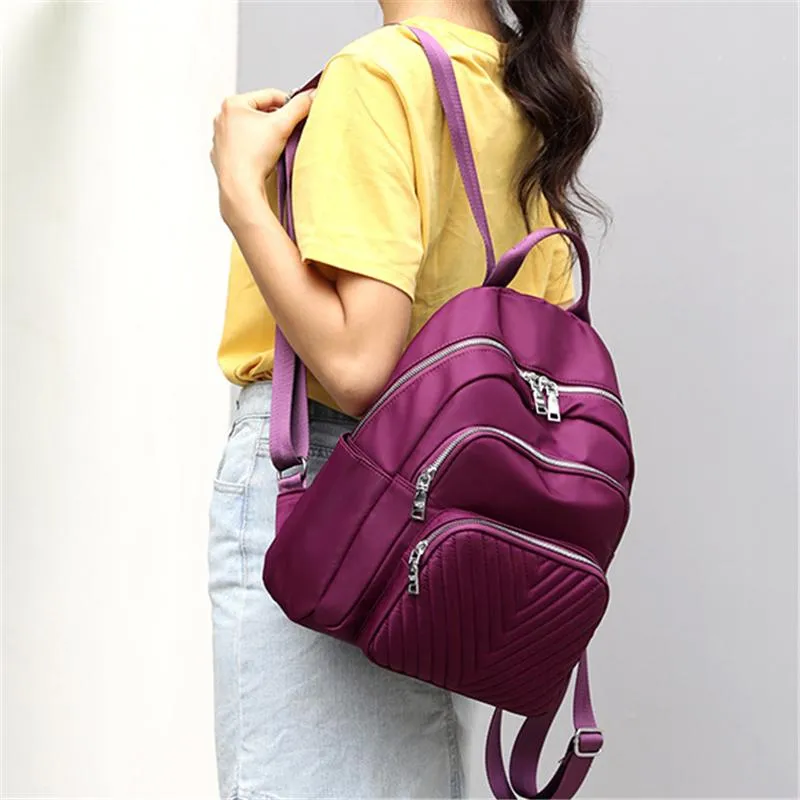 Great Simple Design Single Flat Top Handle All-Around Zip Fastening Backpack