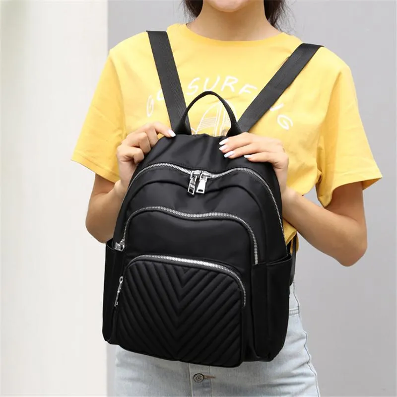 Great Simple Design Single Flat Top Handle All-Around Zip Fastening Backpack