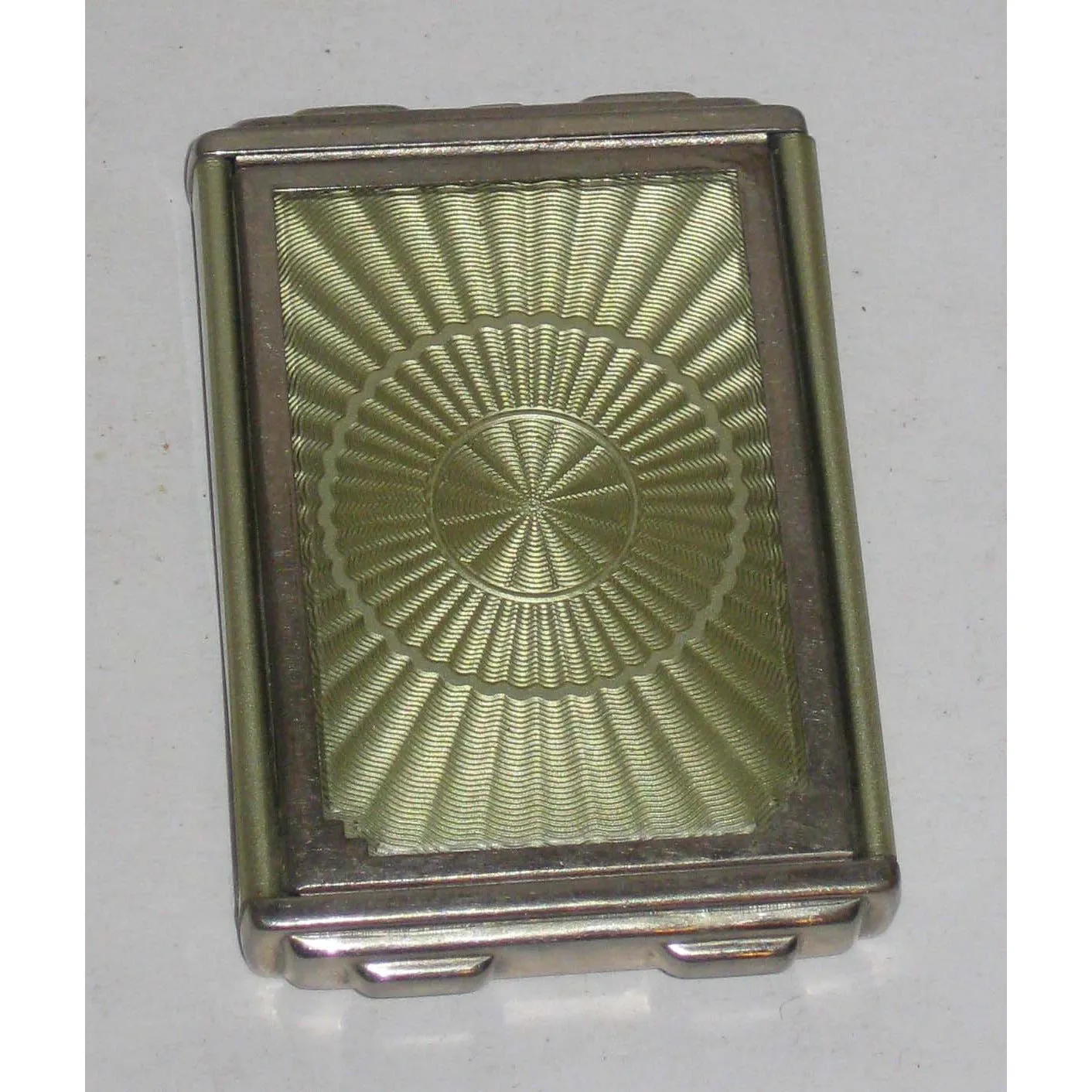 Green Enamel Guilloche Compact
