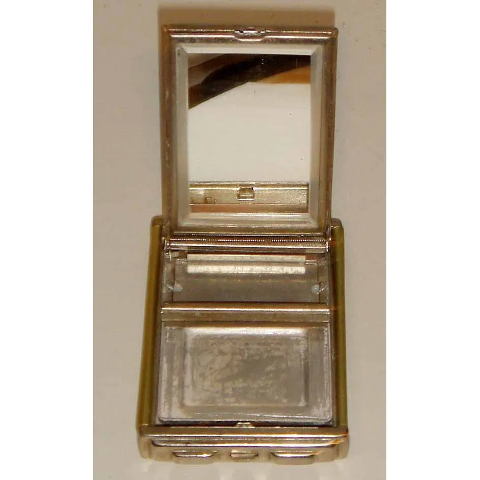 Green Enamel Guilloche Compact