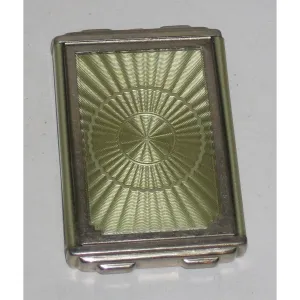 Green Enamel Guilloche Compact