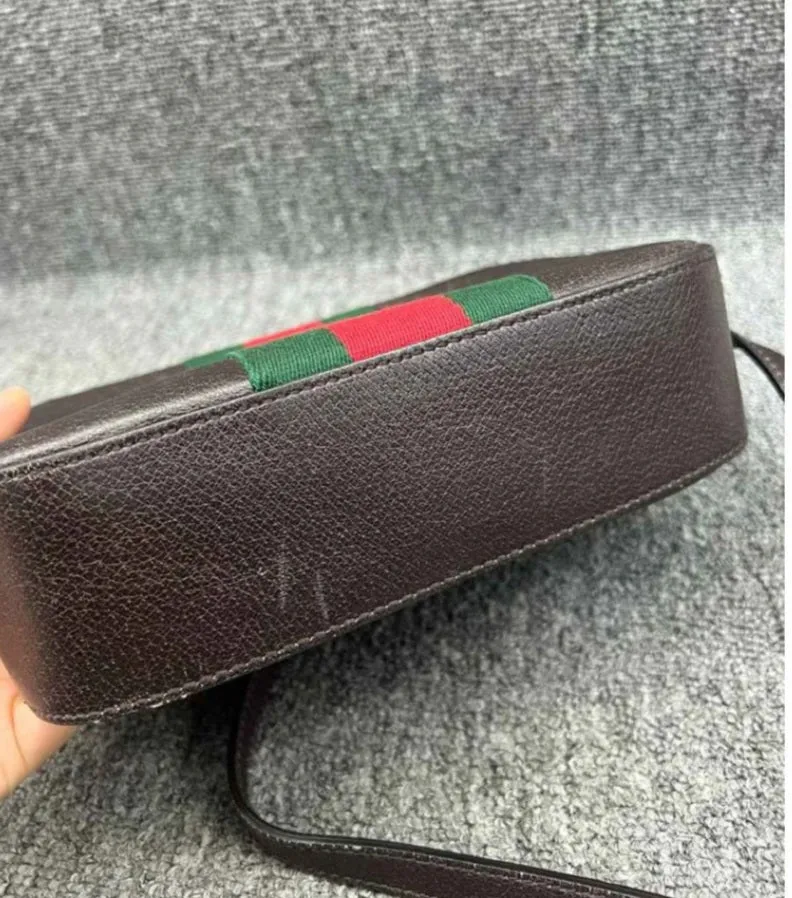 Gucci Bee Supreme Brown Calfskin Satchel Bag