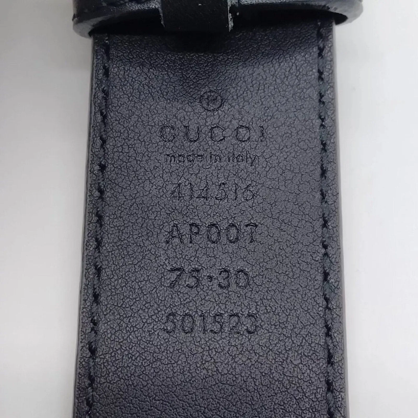 Gucci Belt Black Gold Leather