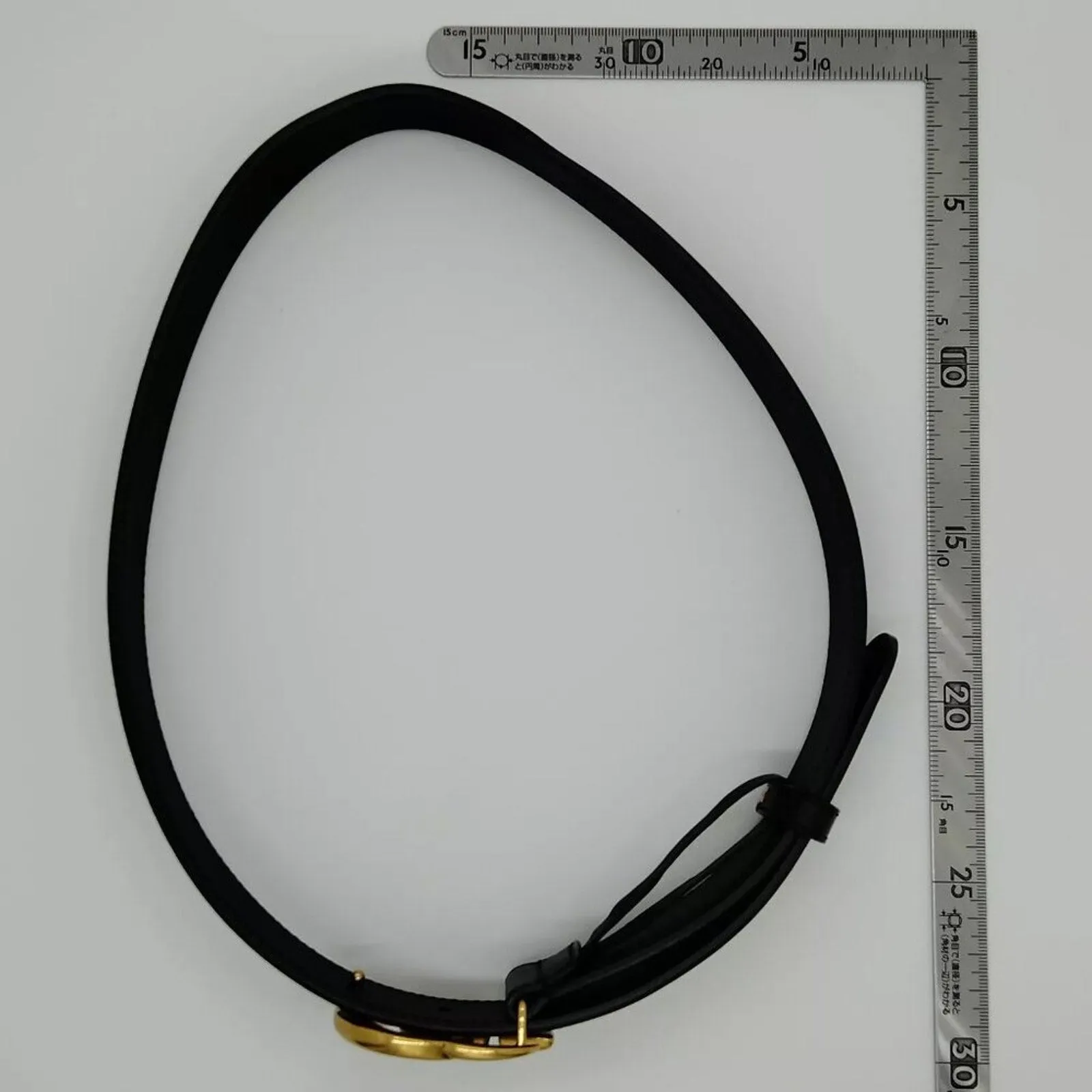 Gucci Belt Black Gold Leather