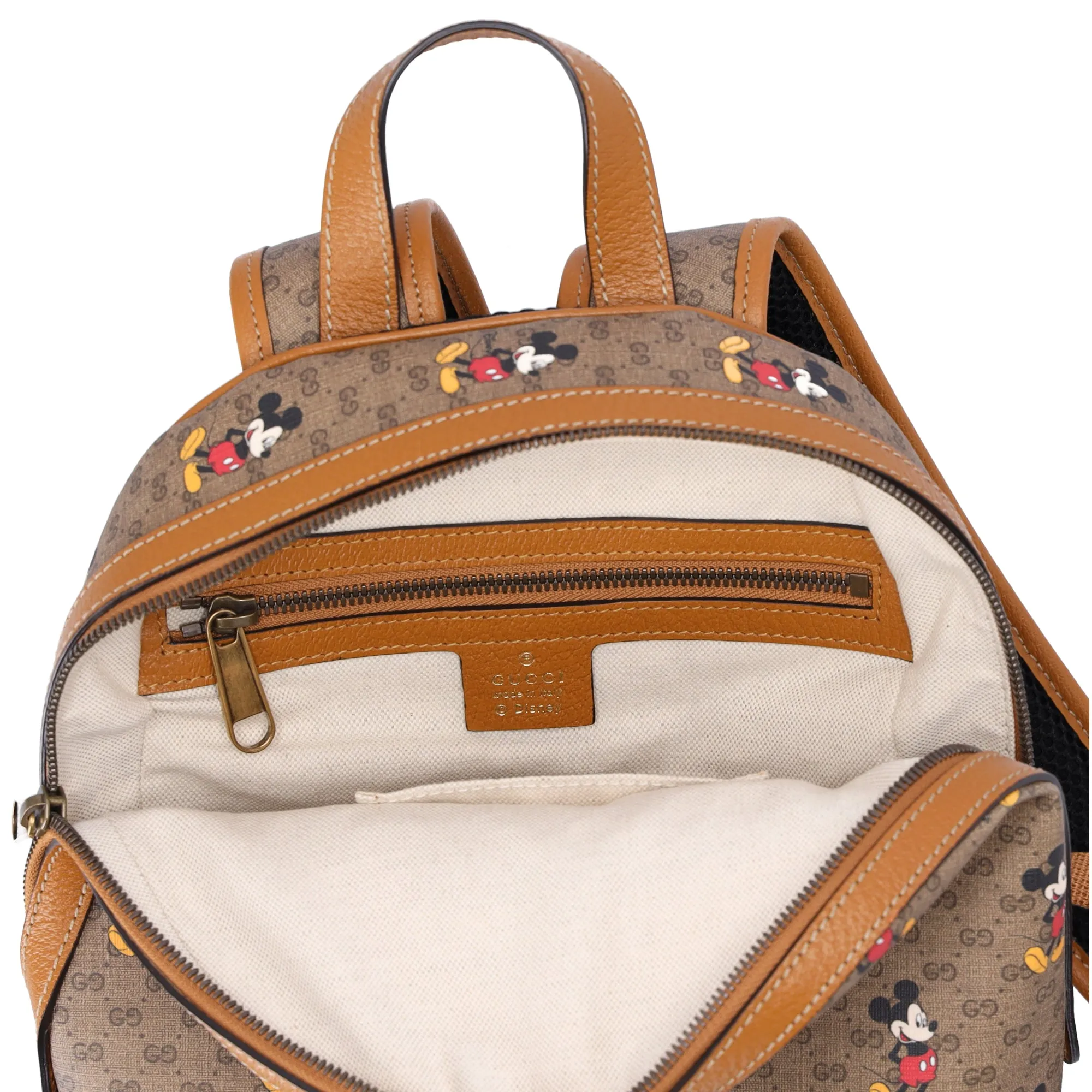 GUCCI Disney Small Backpack 552884 Beige Dark Brown Multi CG Supreme
