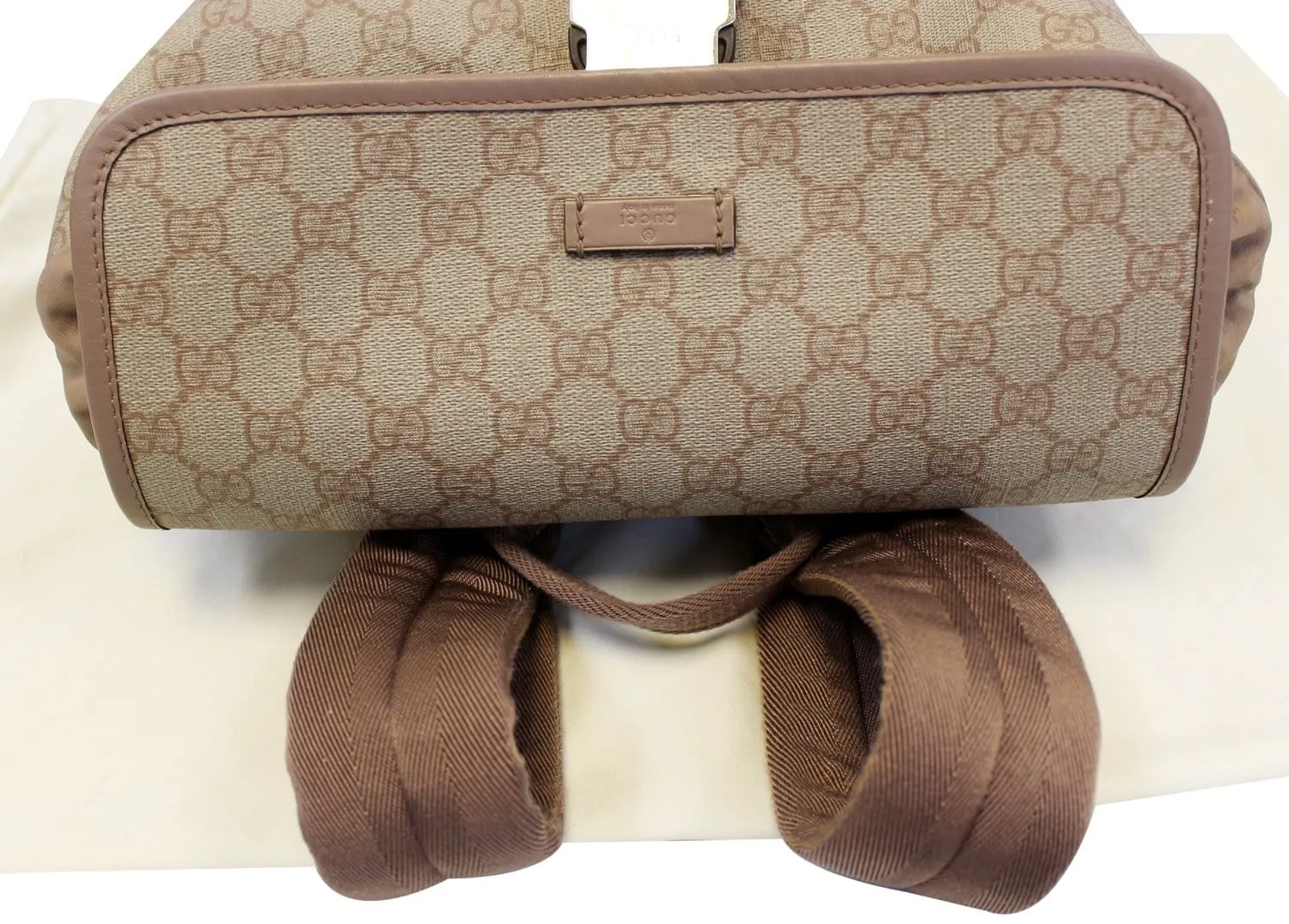 GUCCI GG Monogram Supreme Flap Backpack Bag 246103
