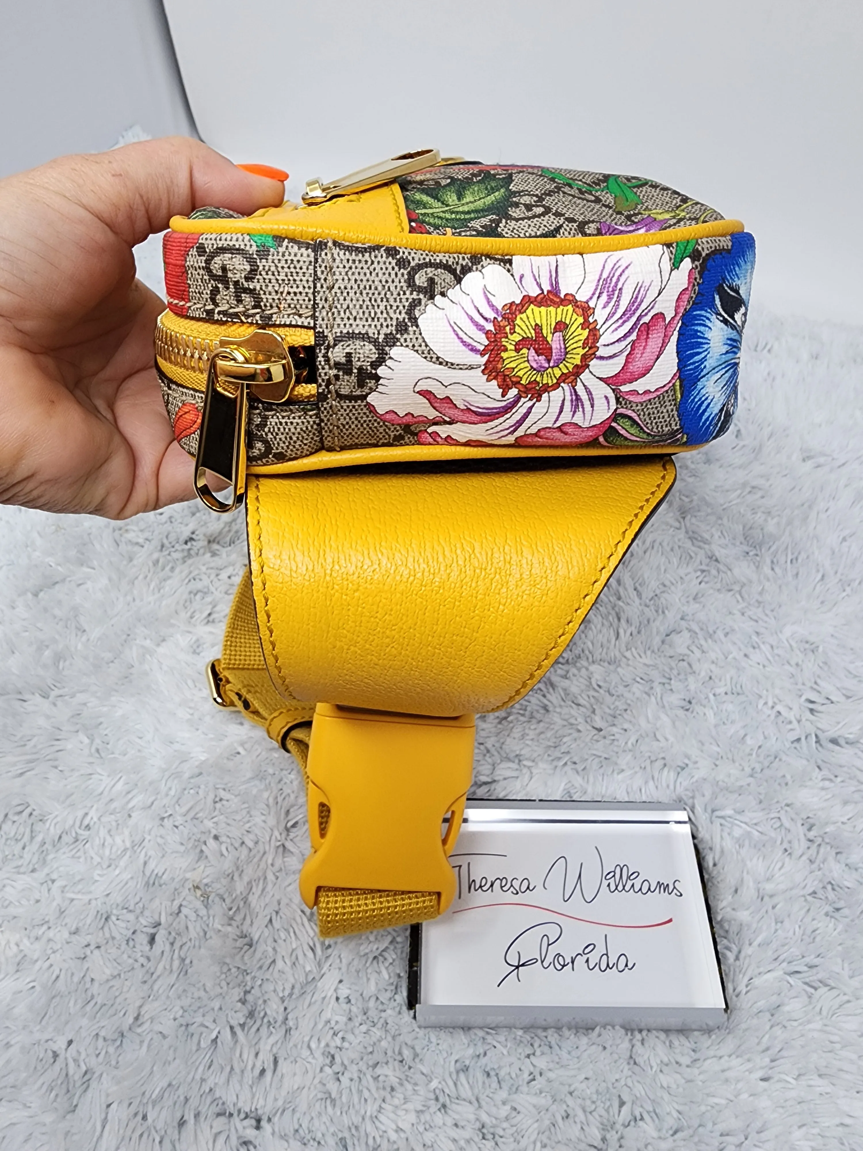 GUCCI SUPREME FLORA OPHIDIA BELT BUM BAG