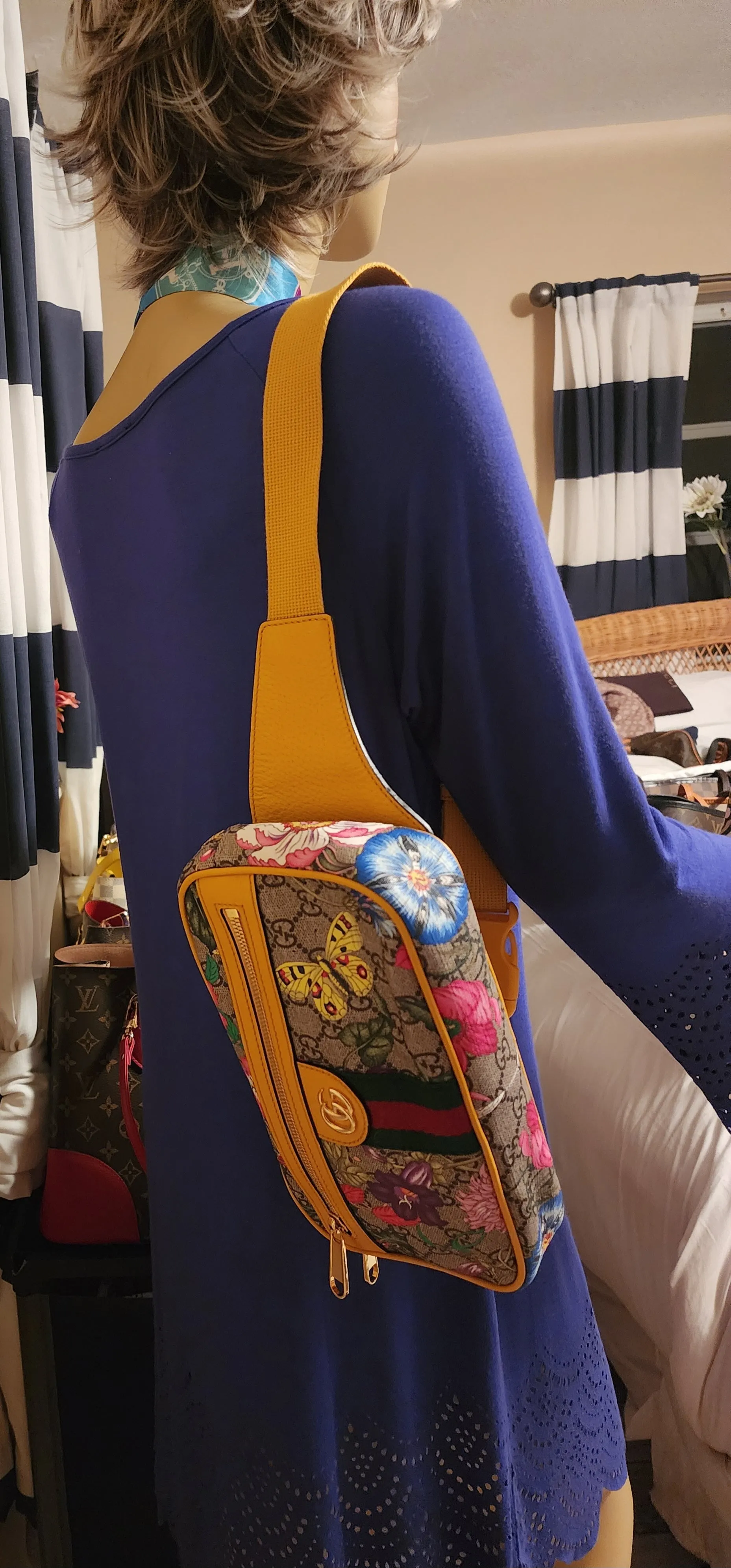 GUCCI SUPREME FLORA OPHIDIA BELT BUM BAG