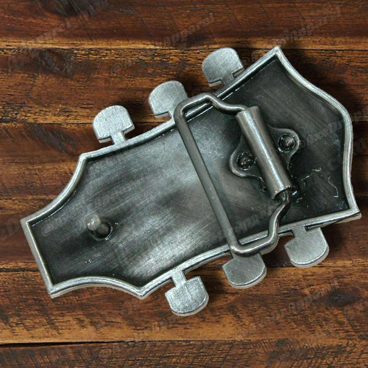 Guitar Belt Buckle Red / Guitar Headstock Belt Buckle