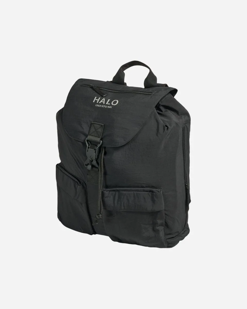 Halo Nylon Backpack - Black