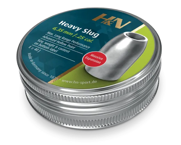 H&N Slug HP Heavy .250 | 6.35mm | 2.47g | 38gr | 120 Pcs