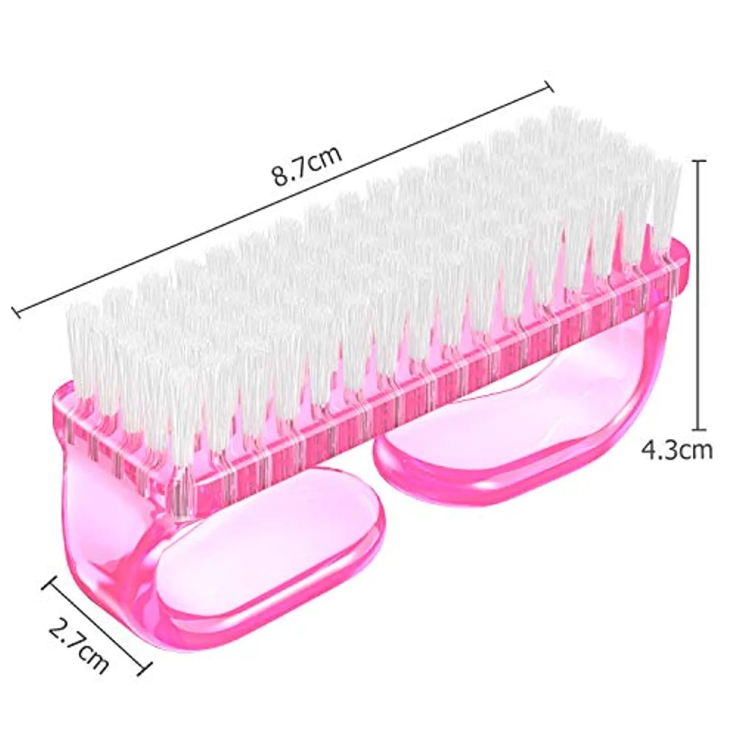Handle Grip Nail Brush, Larbois Nail Brushes Hand Fingernail Brush Cleaner Scrubbing Kit Pedicure for Toes and Nails Men Women (4 Pack) (Multi Color)