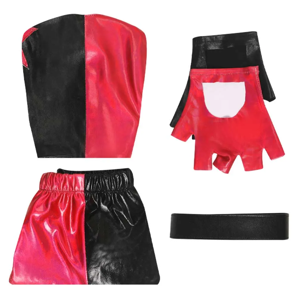 Harley Quinn Original Design Pink Outfits Cosplay Costume Halloween Carnival Suit