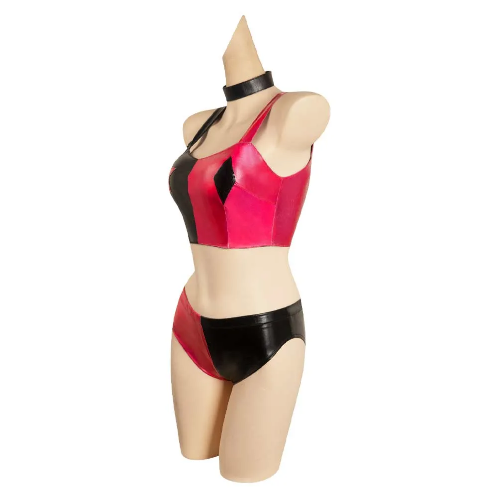 Harley Quinn Original Design Pink Outfits Cosplay Costume Halloween Carnival Suit
