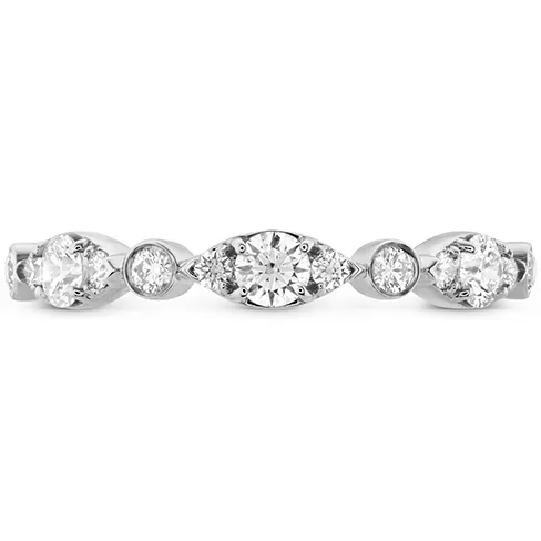 Hearts On Fire Platinum Bezel Regal Band - 0.48ctw