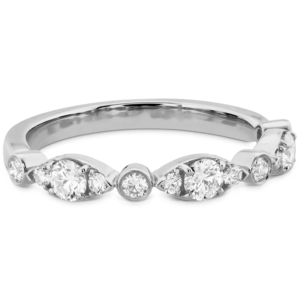 Hearts On Fire Platinum Bezel Regal Band - 0.48ctw