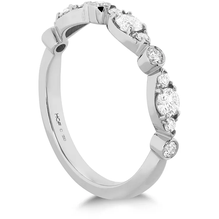 Hearts On Fire Platinum Bezel Regal Band - 0.48ctw