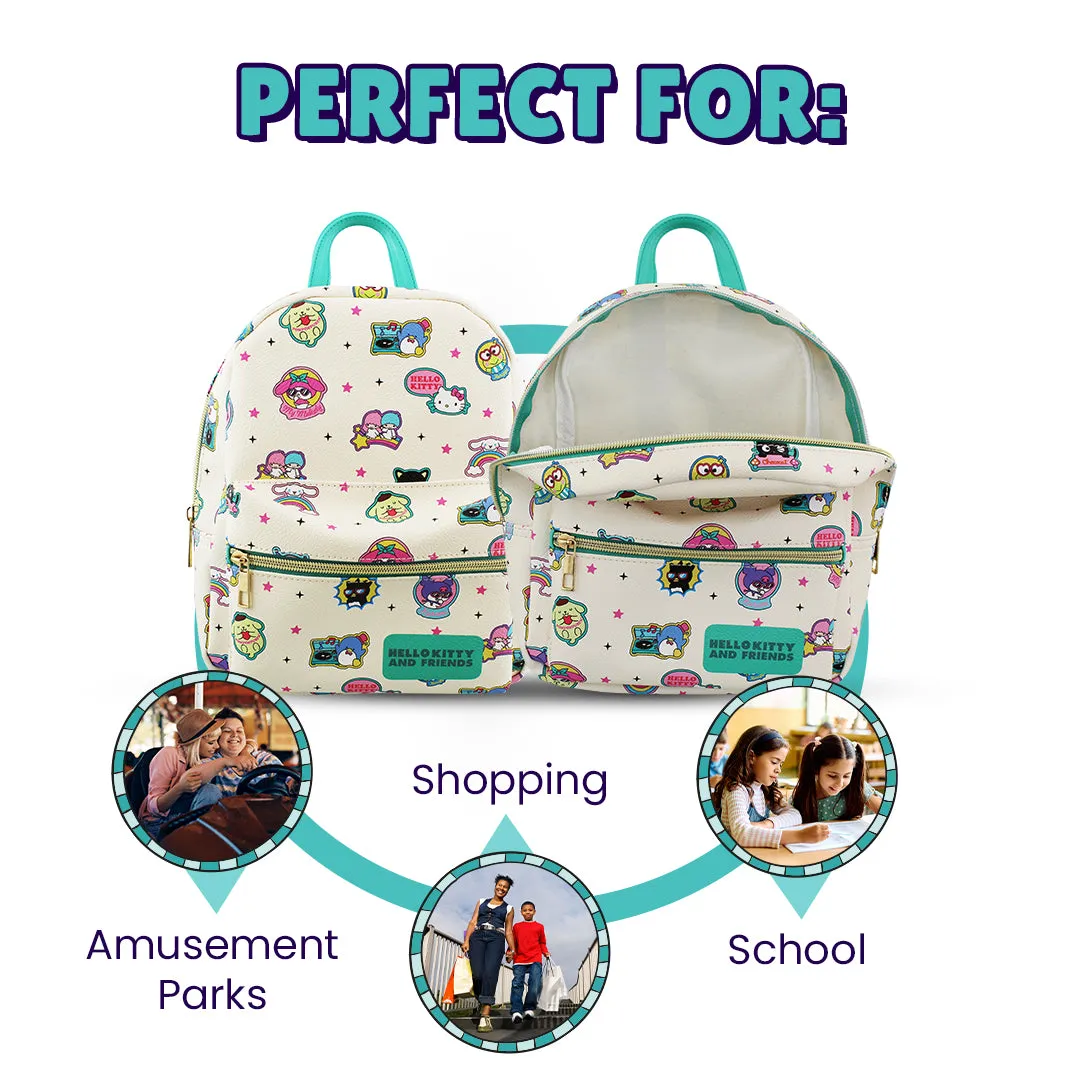 Hello Kitty and Friends Mini PU Leather Backpack Purse with Adjustable Straps 10 In