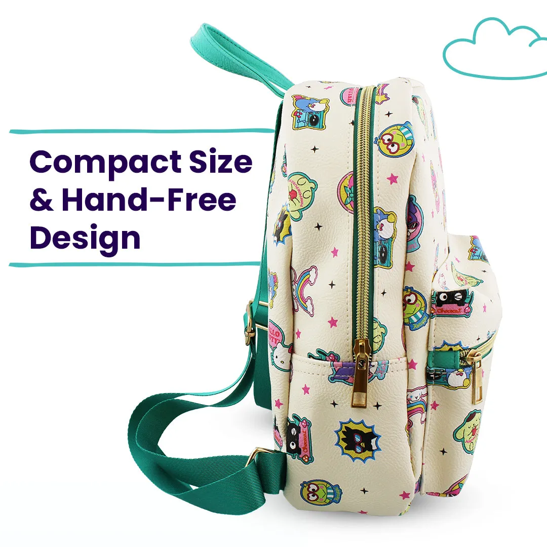 Hello Kitty and Friends Mini PU Leather Backpack Purse with Adjustable Straps 10 In