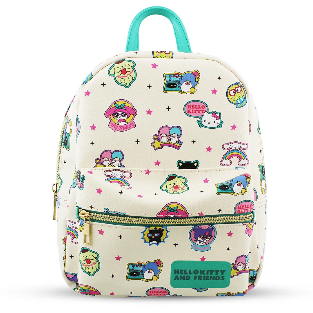 Hello Kitty and Friends Mini PU Leather Backpack Purse with Adjustable Straps 10 In
