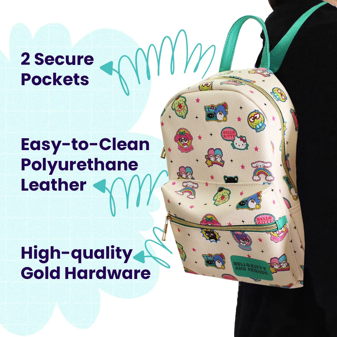 Hello Kitty and Friends Mini PU Leather Backpack Purse with Adjustable Straps 10 In