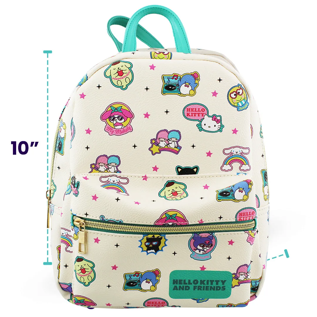 Hello Kitty and Friends Mini PU Leather Backpack Purse with Adjustable Straps 10 In