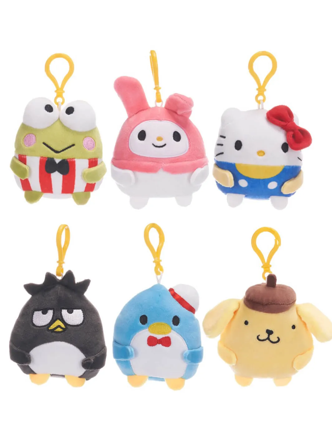 HELLO KITTY SQUASHY PODGIES BACKPACK CLIPS