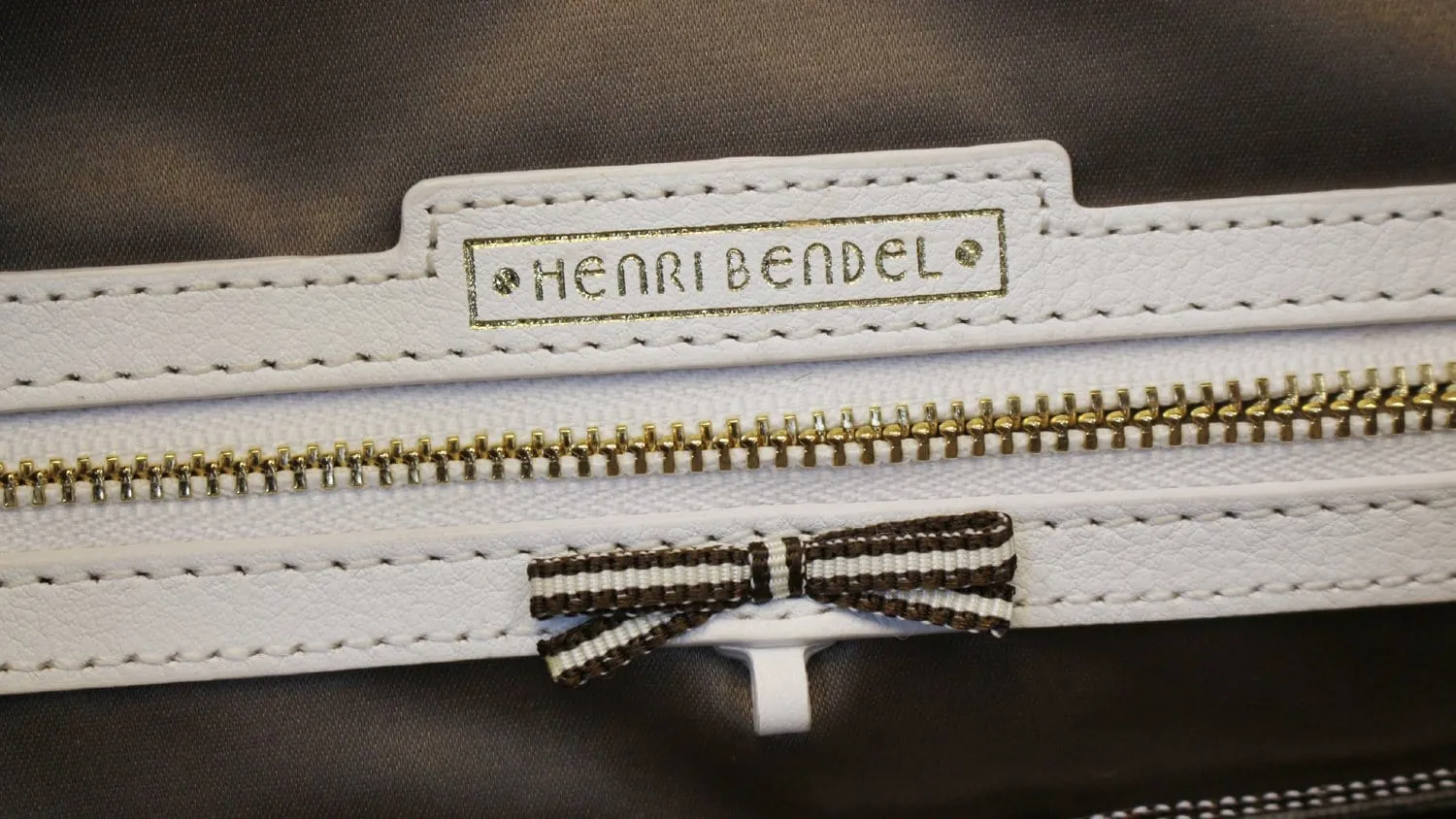 Henri Bendel Khaki 2 way Khaki Leather Shoulder Handbag