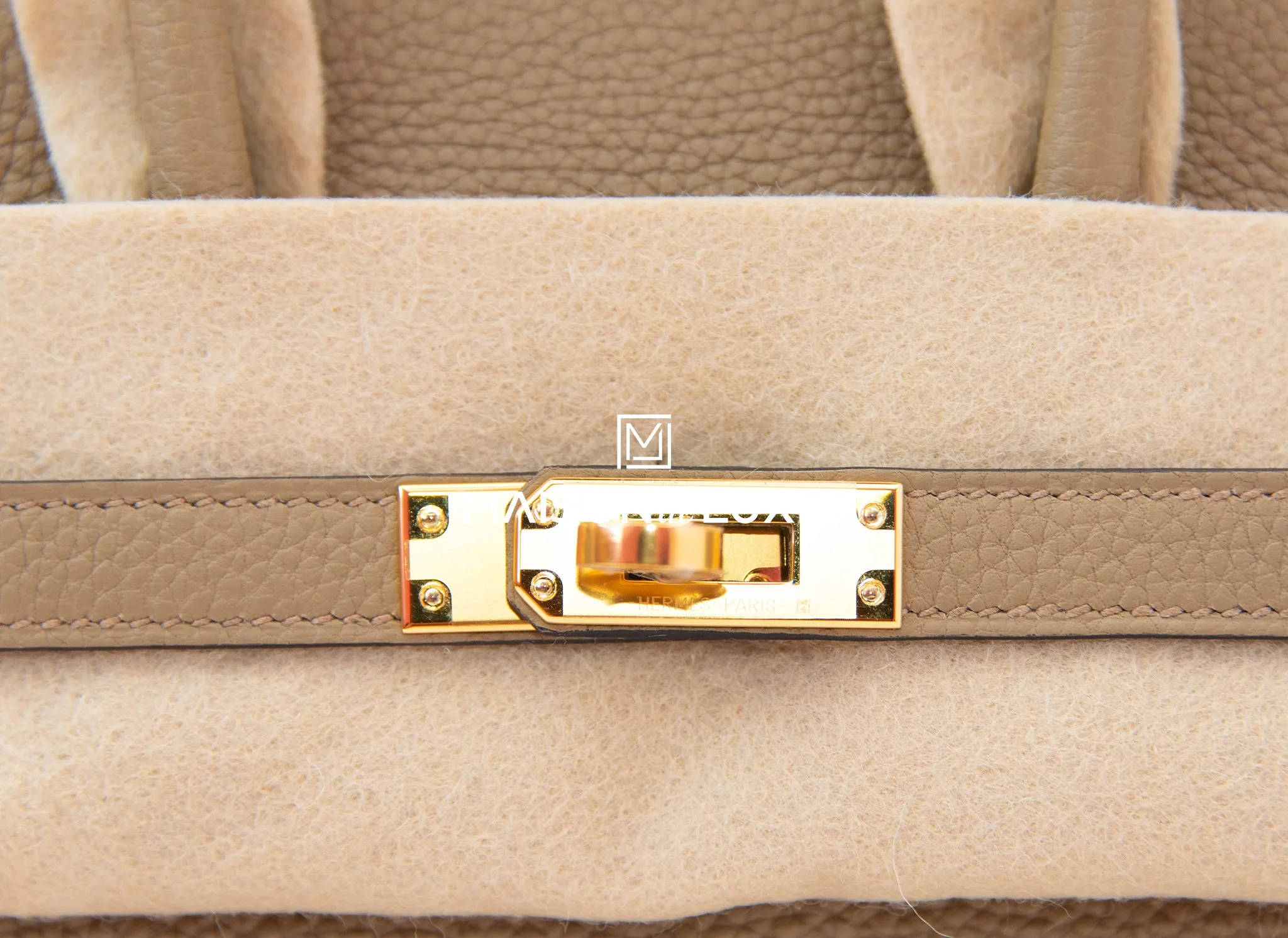 Hermes Birkin 25 Beige Marfa Togo Gold Hardware