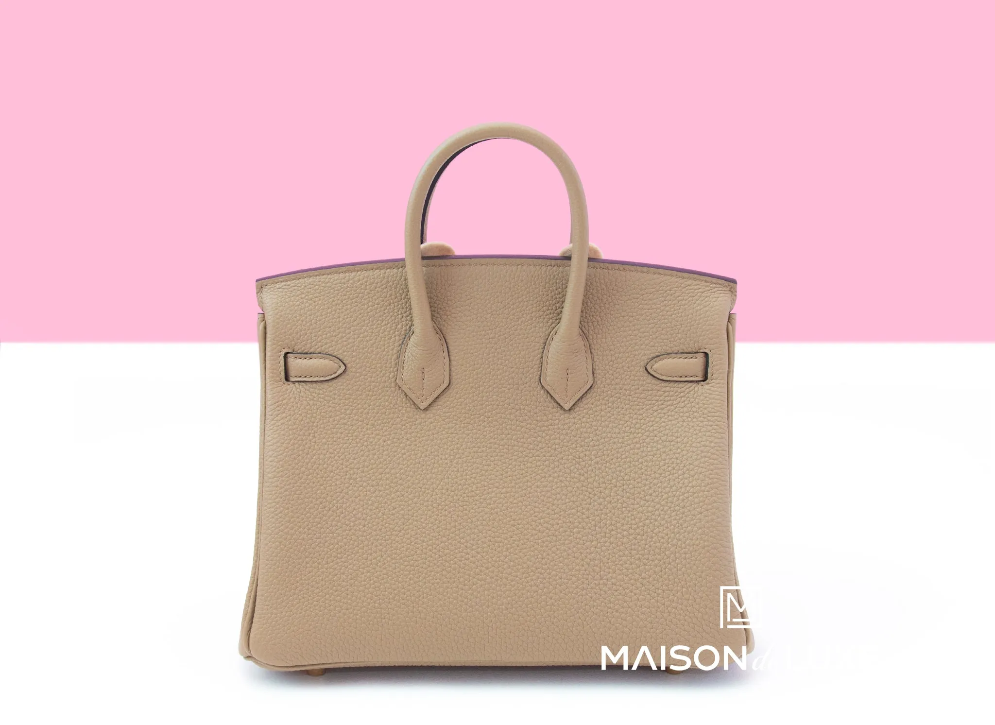 Hermes Birkin 25 Beige Marfa Togo Gold Hardware