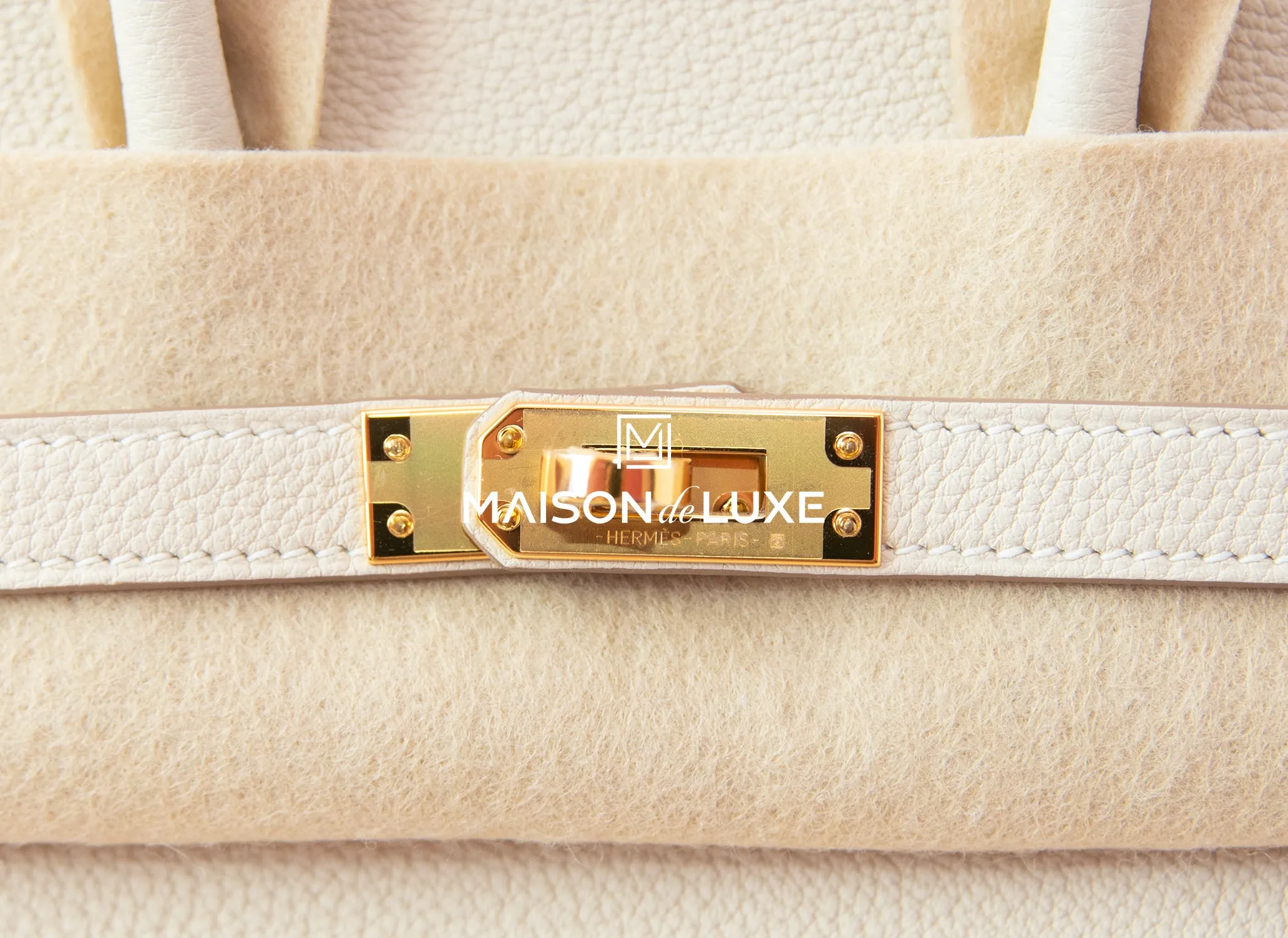 Hermes Birkin 25 Craie Togo Gold Hardware