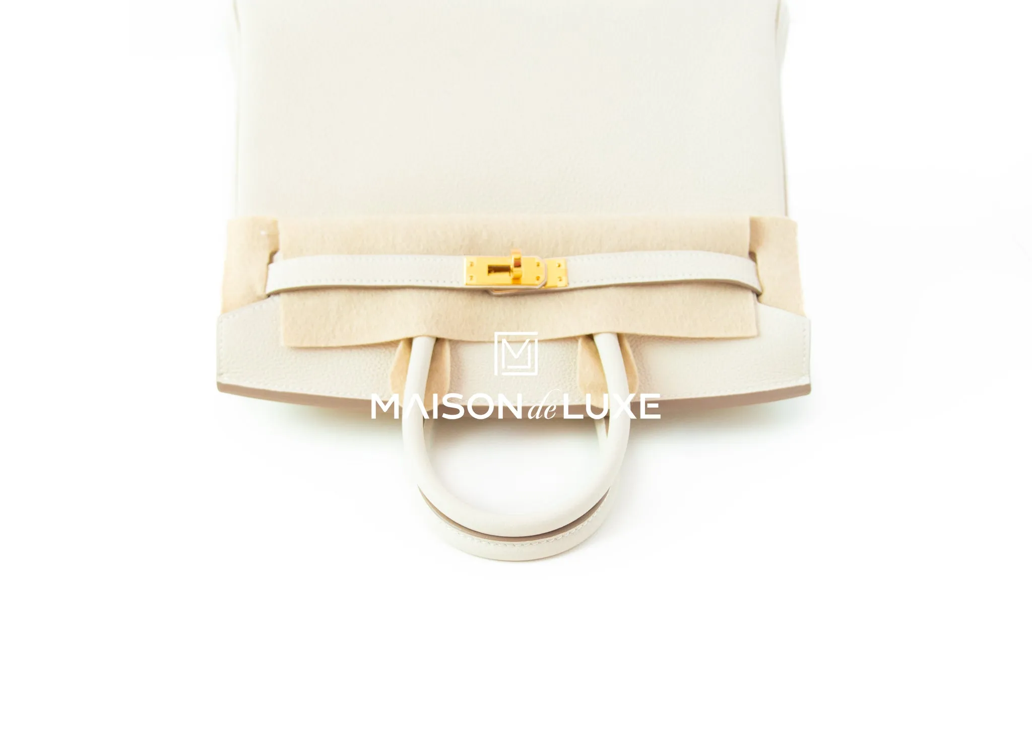 Hermes Birkin 25 Craie Togo Gold Hardware