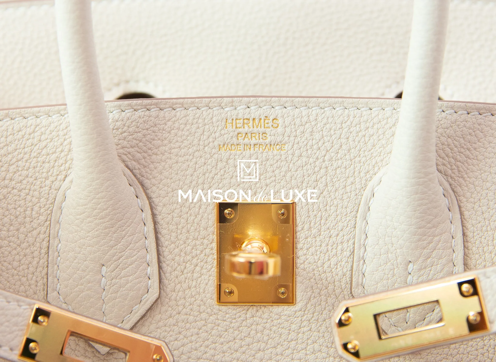 Hermes Birkin 25 Craie Togo Gold Hardware