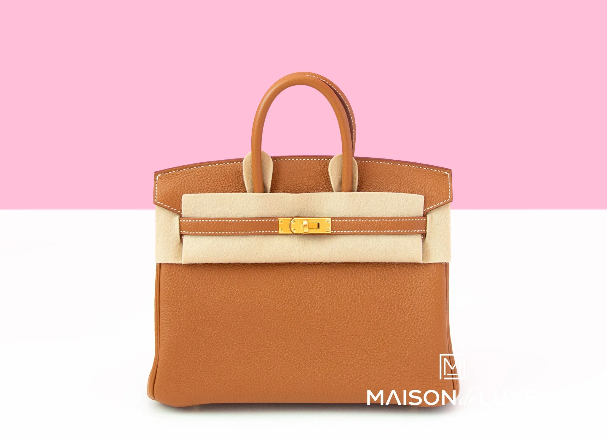Hermes Birkin 25 Gold Togo Gold Hardware