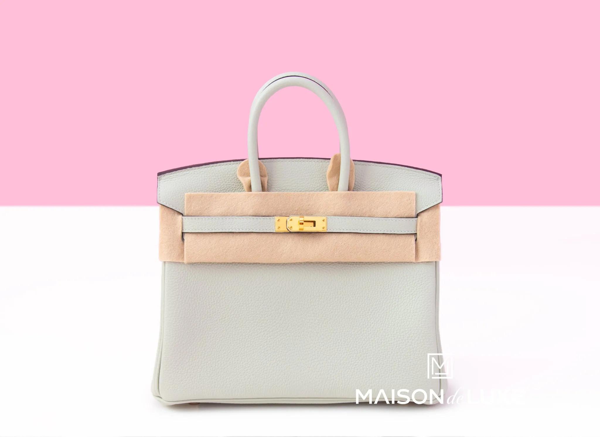 Hermes Birkin 25 Gris Neve Togo Gold Hardware