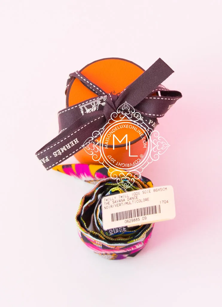 Hermes Black Pink The Savana Dance Twilly