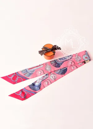 Hermes Epaulettes Pink / Rouge / Blue Twilly