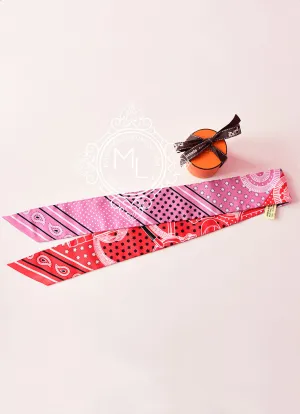 Hermes Eperon d'Or Cut Violet White Red Twilly