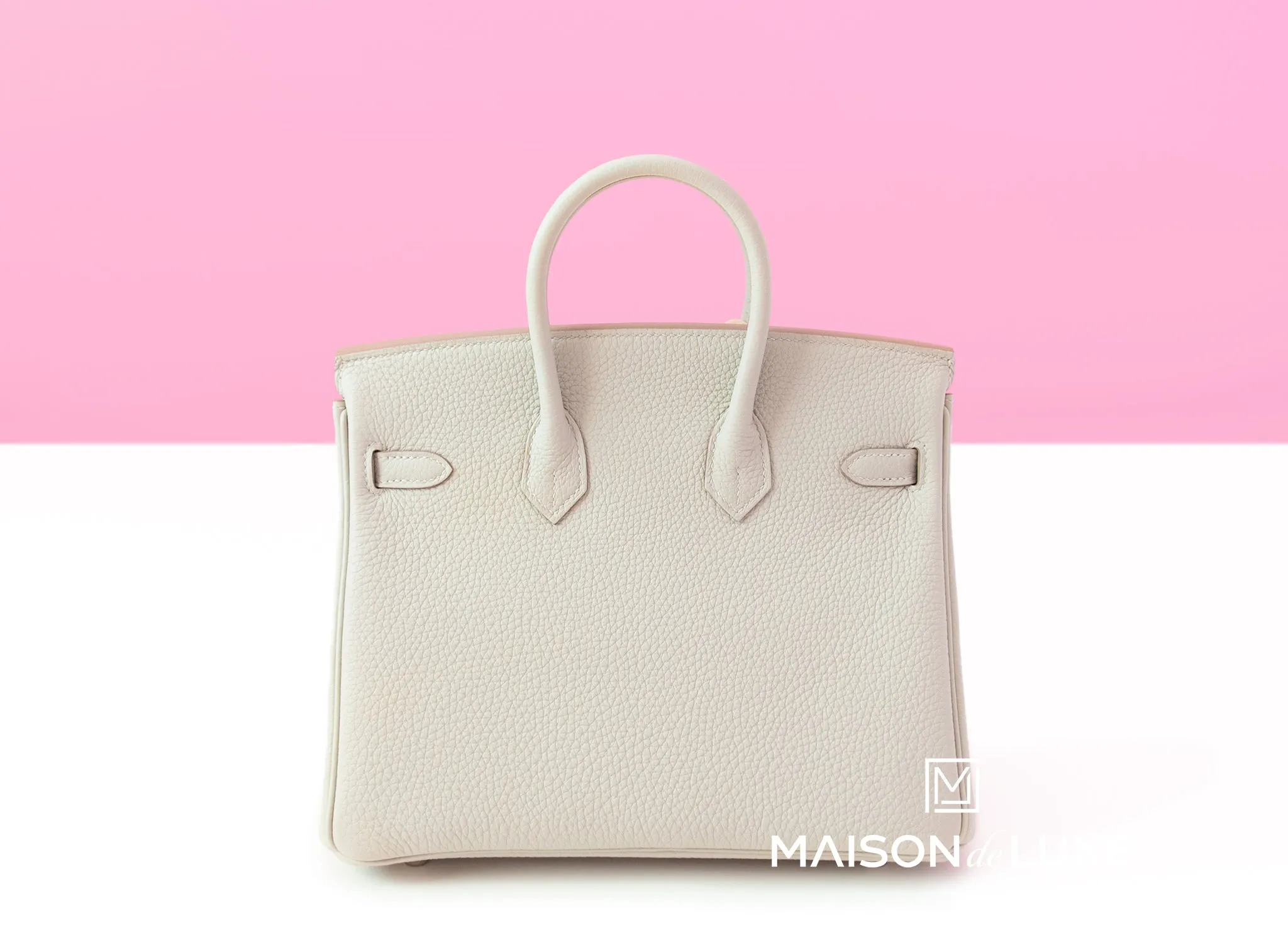 Hermes Gris Perle Togo PHW Birkin 25 Handbag