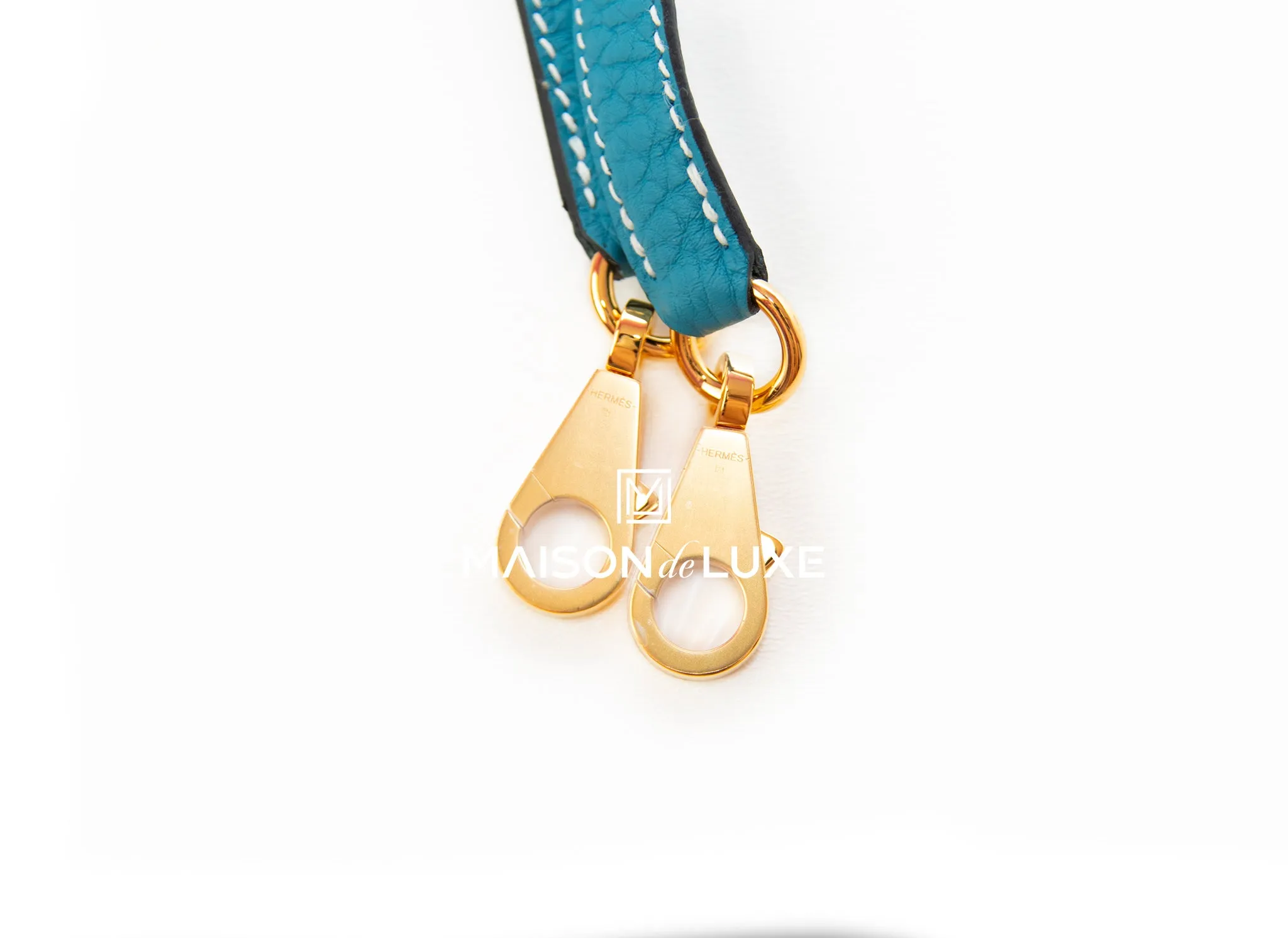 Hermes Kelly Retourne 25 Blue Jean Gold Hardware