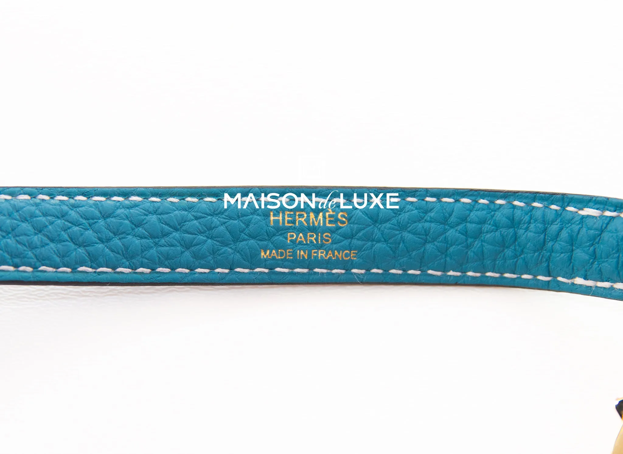 Hermes Kelly Retourne 25 Blue Jean Gold Hardware