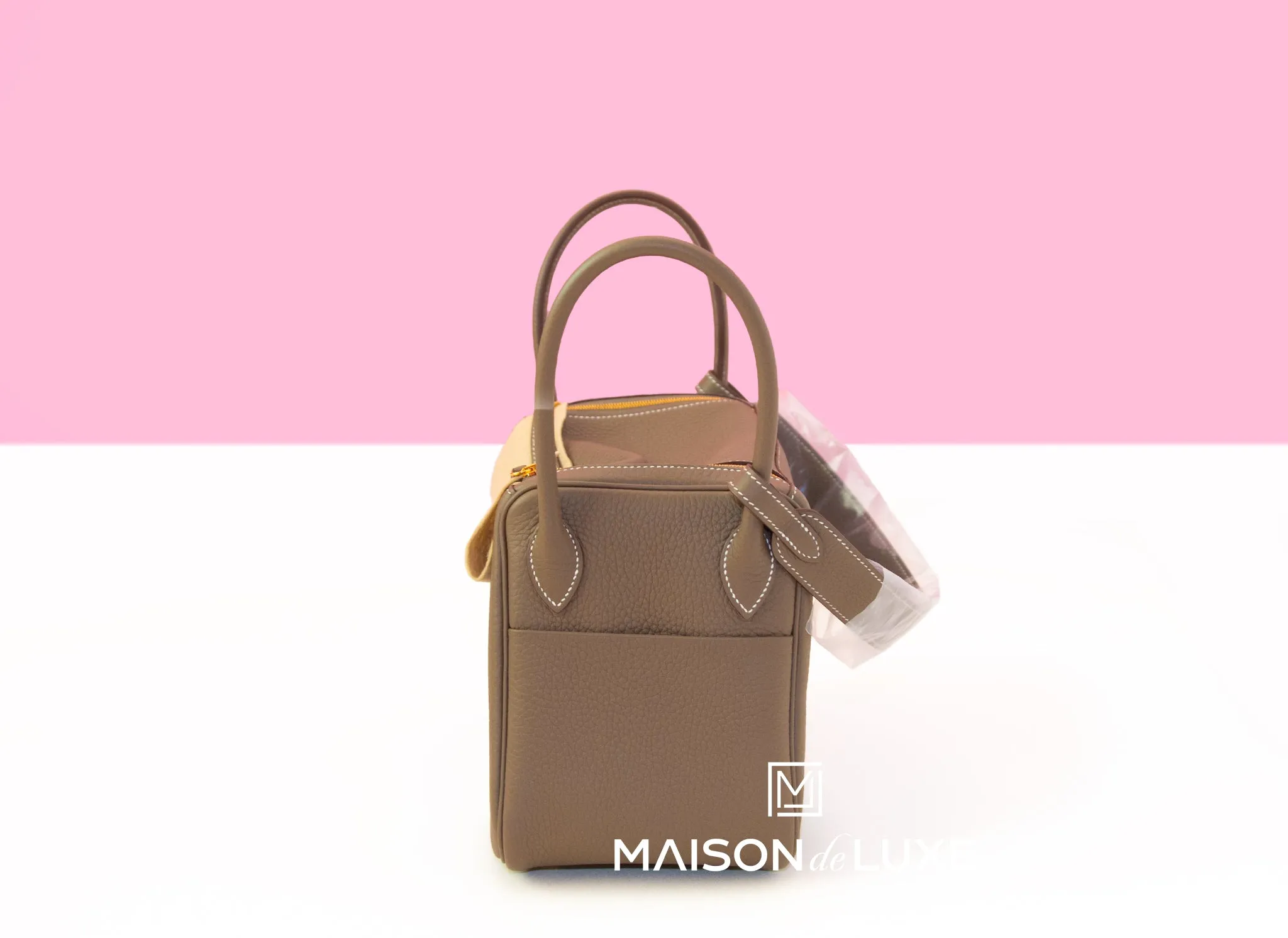 Hermes Lindy 26 Etoupe Clemence Handbag