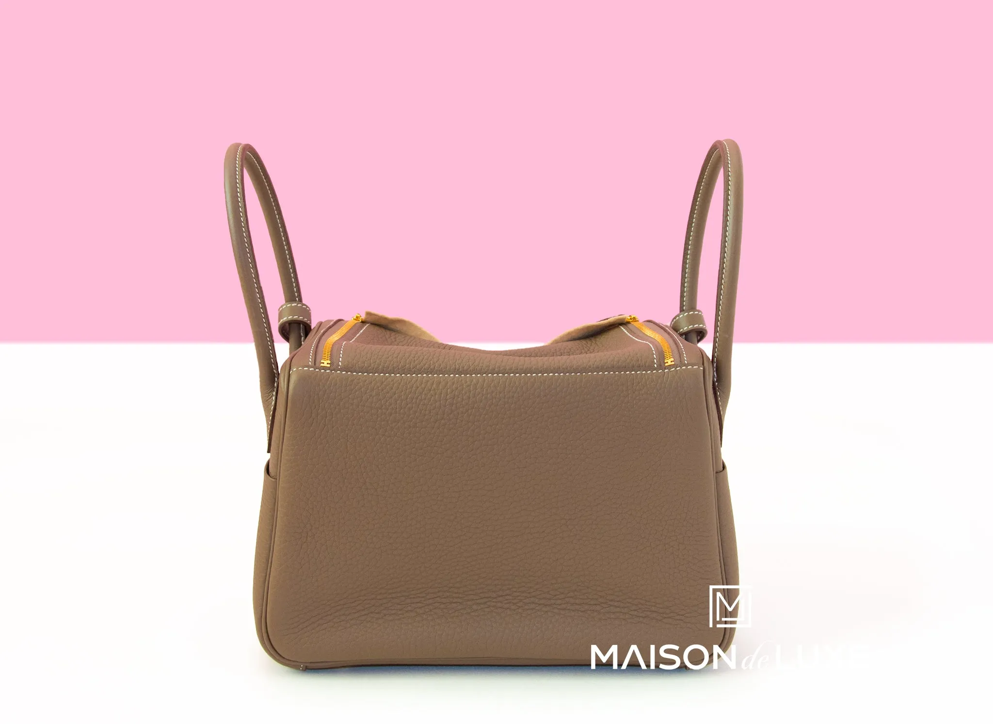 Hermes Lindy 26 Etoupe Clemence Handbag