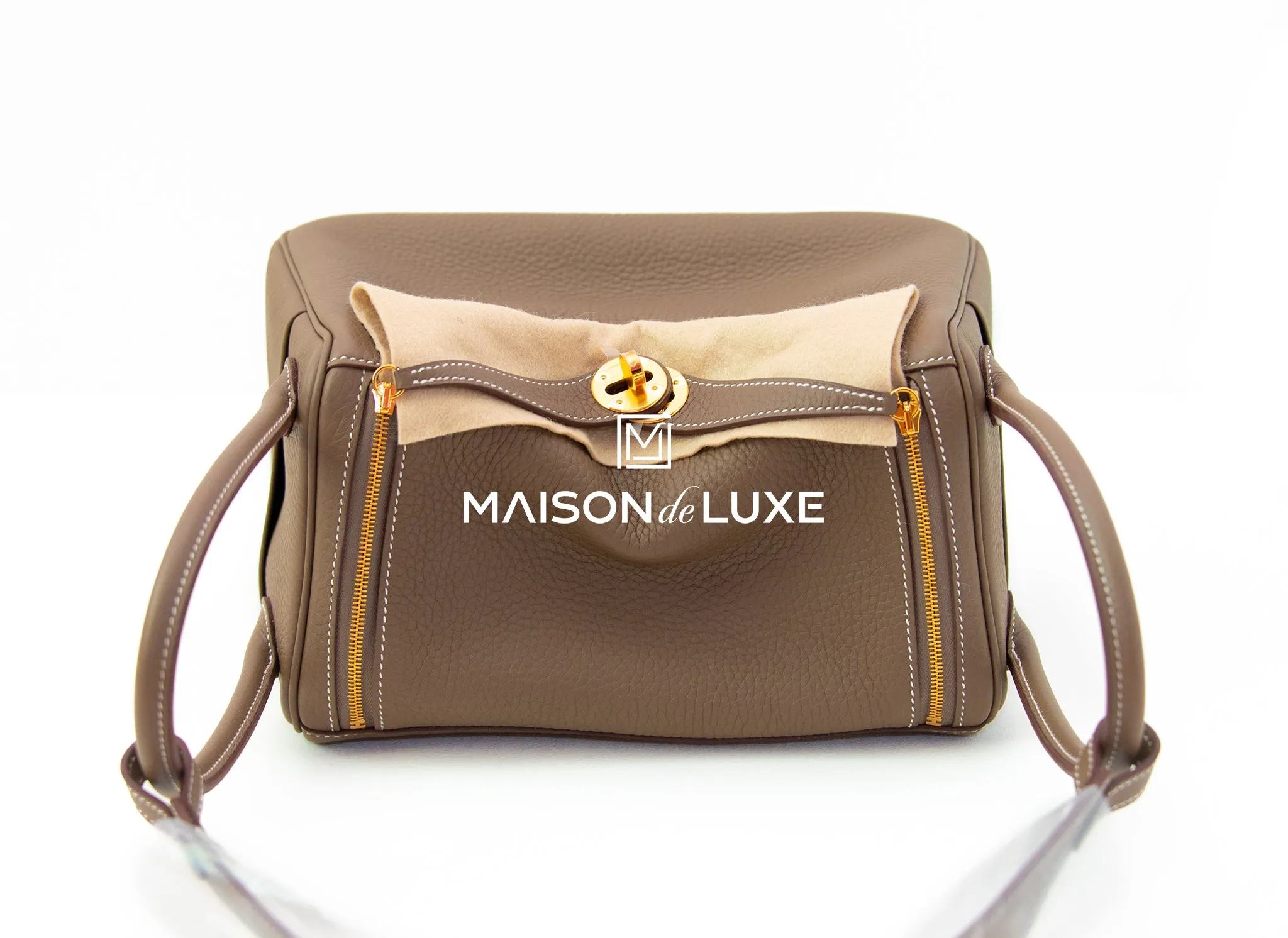 Hermes Lindy 26 Etoupe Clemence Handbag