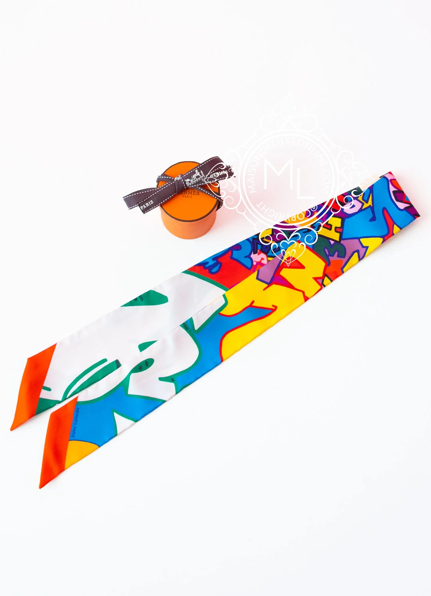 Hermes Orange Blue Graff Twilly