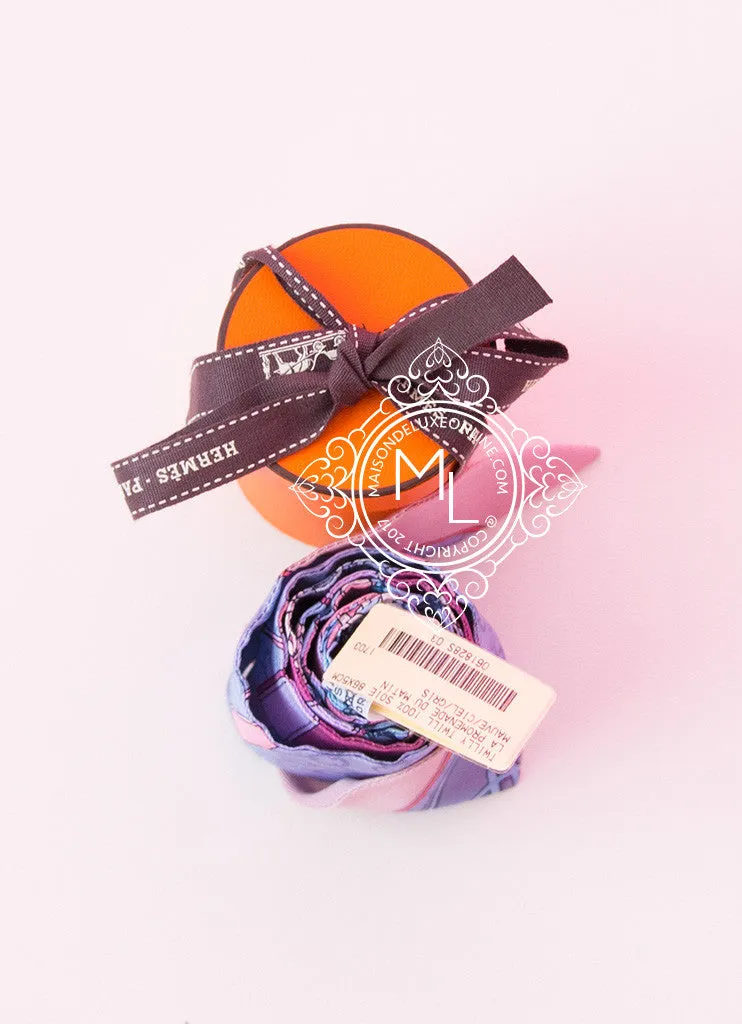 Hermes Violet Pink La Promenade du Matin Twilly