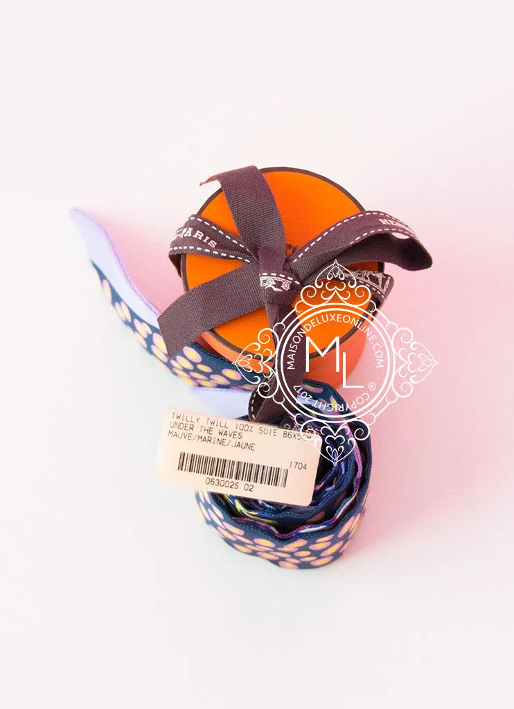 Hermes Violet Pink Under the Waves Twilly