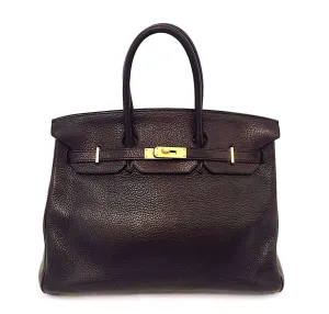 Hermès Birkin 35 Chocolate Brown Bag GHW